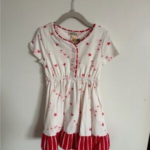 Charming Heart Pattern Kids Dress